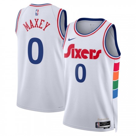 Maillot Basket Homme Philadelphia 76ers Tyrese Maxey 2024-25 Nike City Edition Blanc Swingman Maillot Basket Homme Philadelphia 76ers Tyrese Maxey 2024-25 Nike City Edition Blanc Swingman